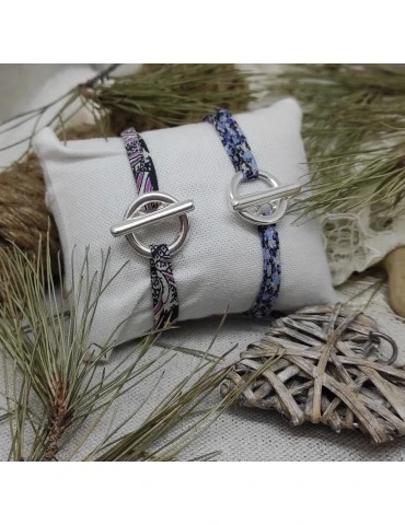 Bracelet liberty plaqué argent fermoir T - Hanaé - Côté Filles