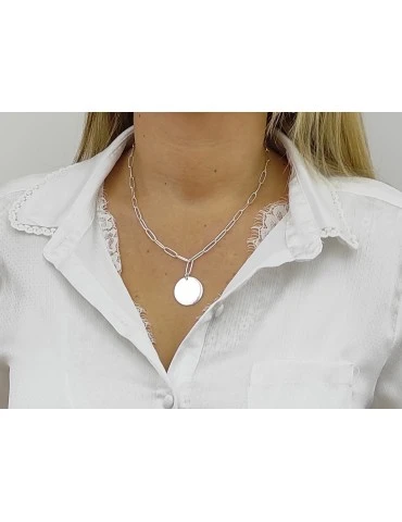 Collier chaine ovale en plaqué argent - Lina - Côté Filles