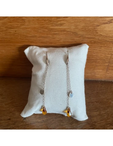 Ambre - Boucles d'oreilles