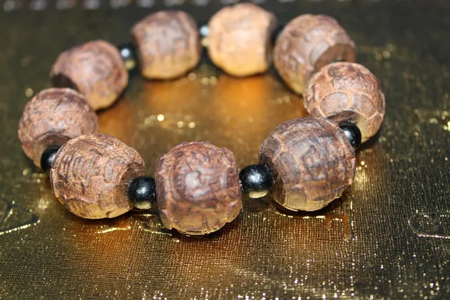 Bracelet cuir mors dorés - Carla