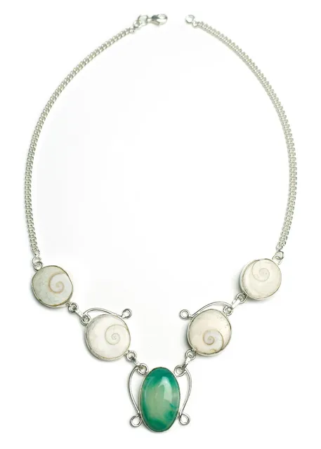 Collier liberty et breloque plaqué argent - Hanaé - Côté Filles