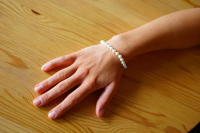 Bracelet nylon maille marine - Marine - Côté Filles
